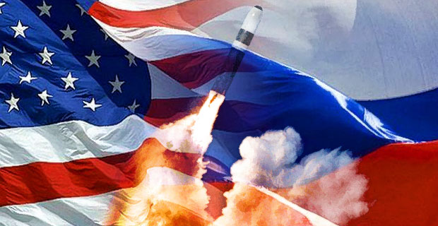 The American flag and a missile