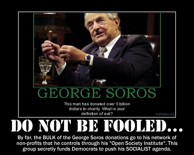 A meme with a photo of George Soros
