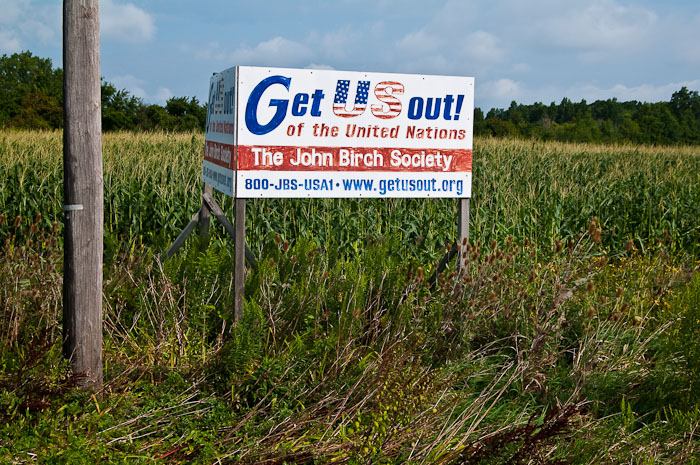 A signage on a field