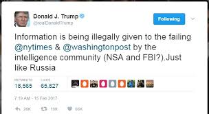 A tweet from Donald Trump